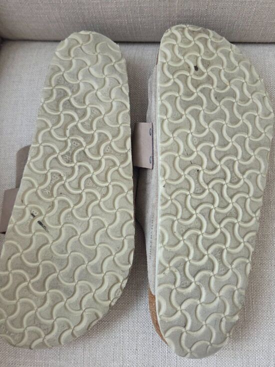 Birkenstock Kyoto Nubuck Suede Sandals Mens Size EU 46 US 13 - 13.5 Gray Slip On main image 8